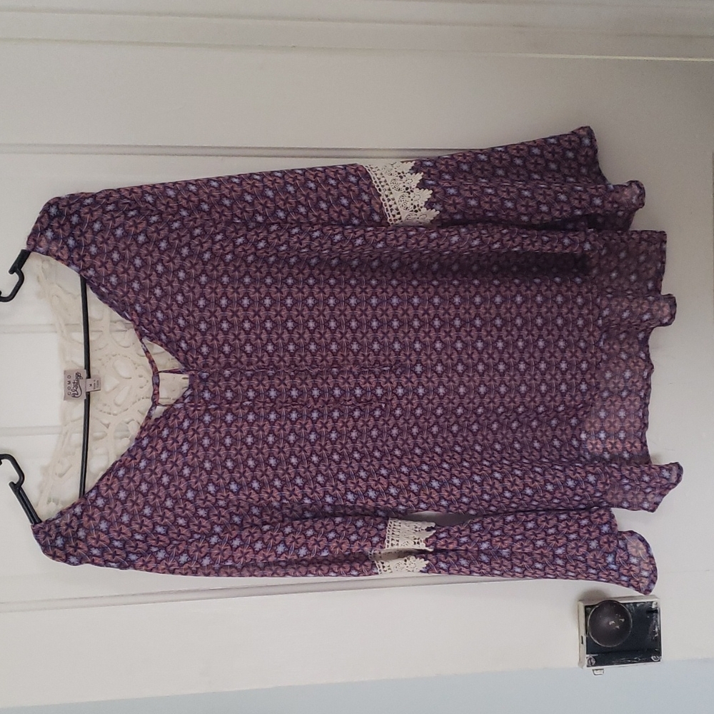 Multicolored gauze blouse